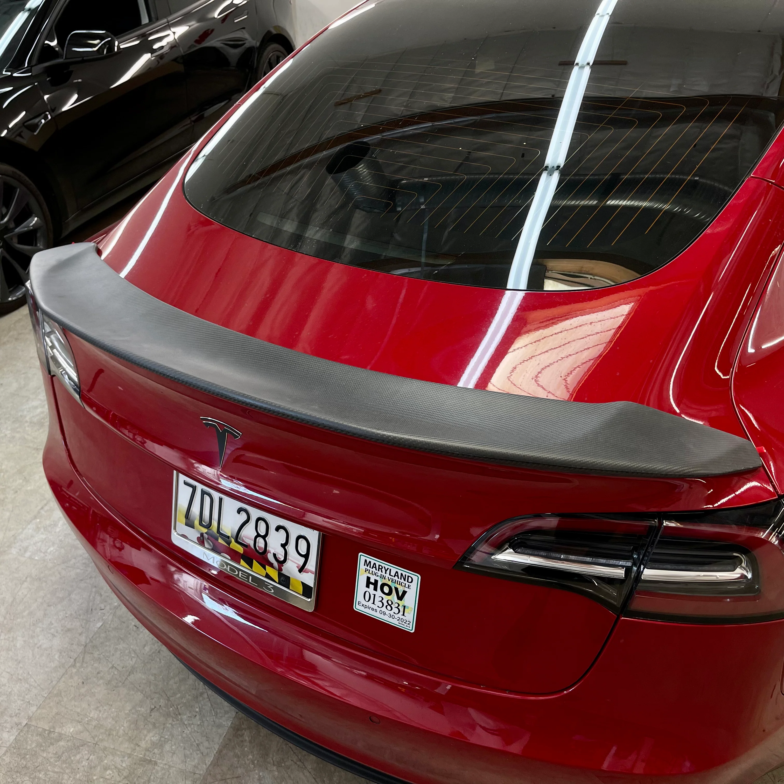 2017-2023 | Model 3 Jupiter V-Style Spoiler - Real Molded Carbon Fiber - Image 3