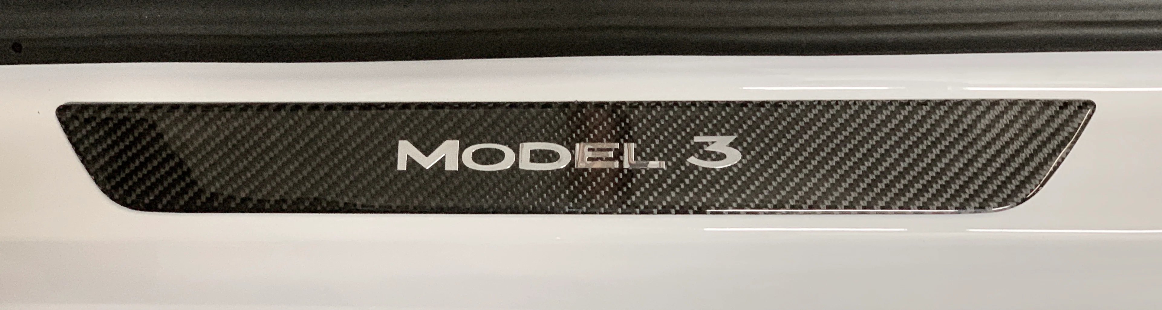 Model 3 Door Sill Covers Front & Rear (1 Pair) - Flexible Urethane Carbon Fiber - Image 5