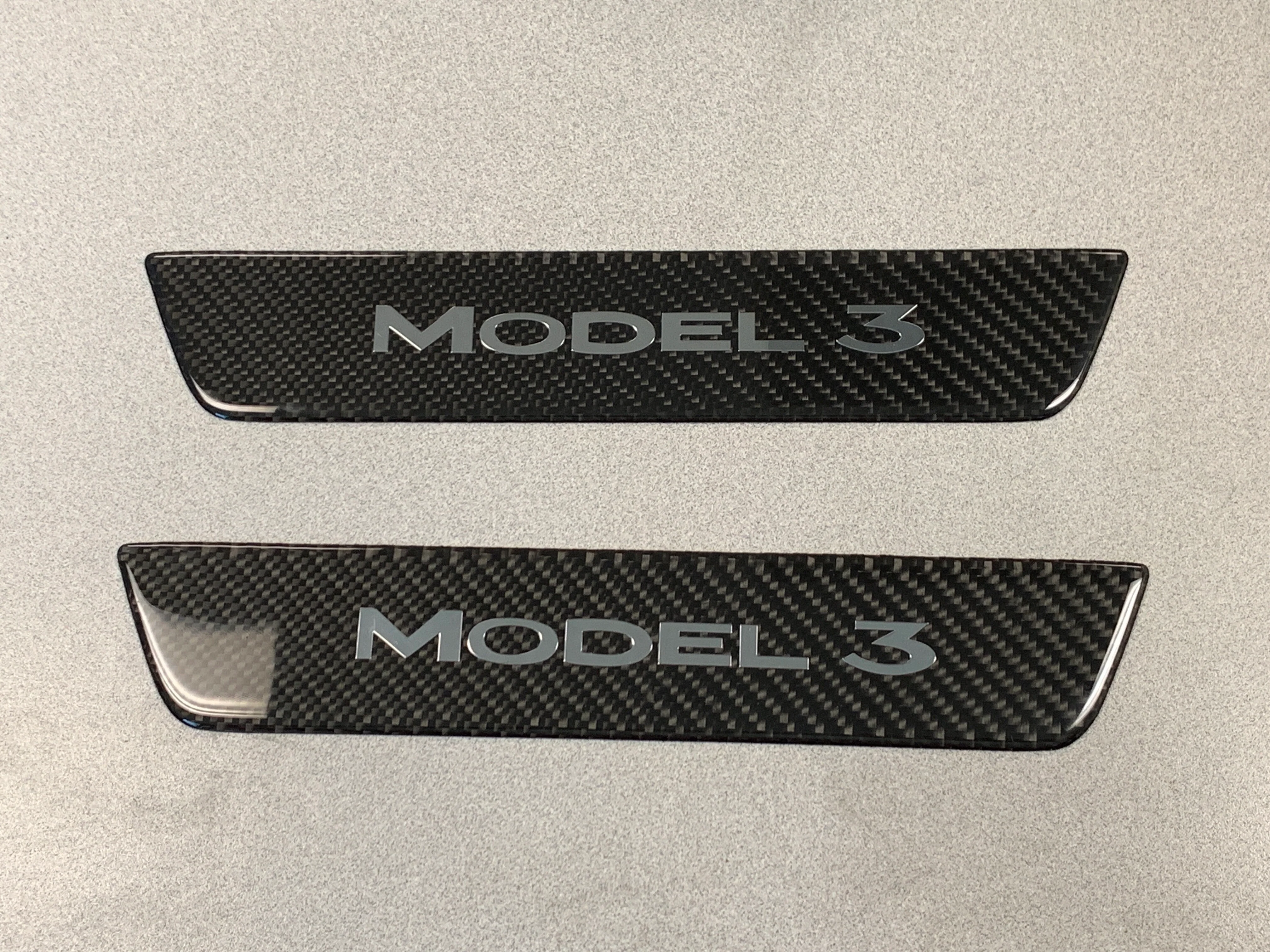 Model 3 Door Sill Covers Front & Rear (1 Pair) - Flexible Urethane Carbon Fiber - Image 8