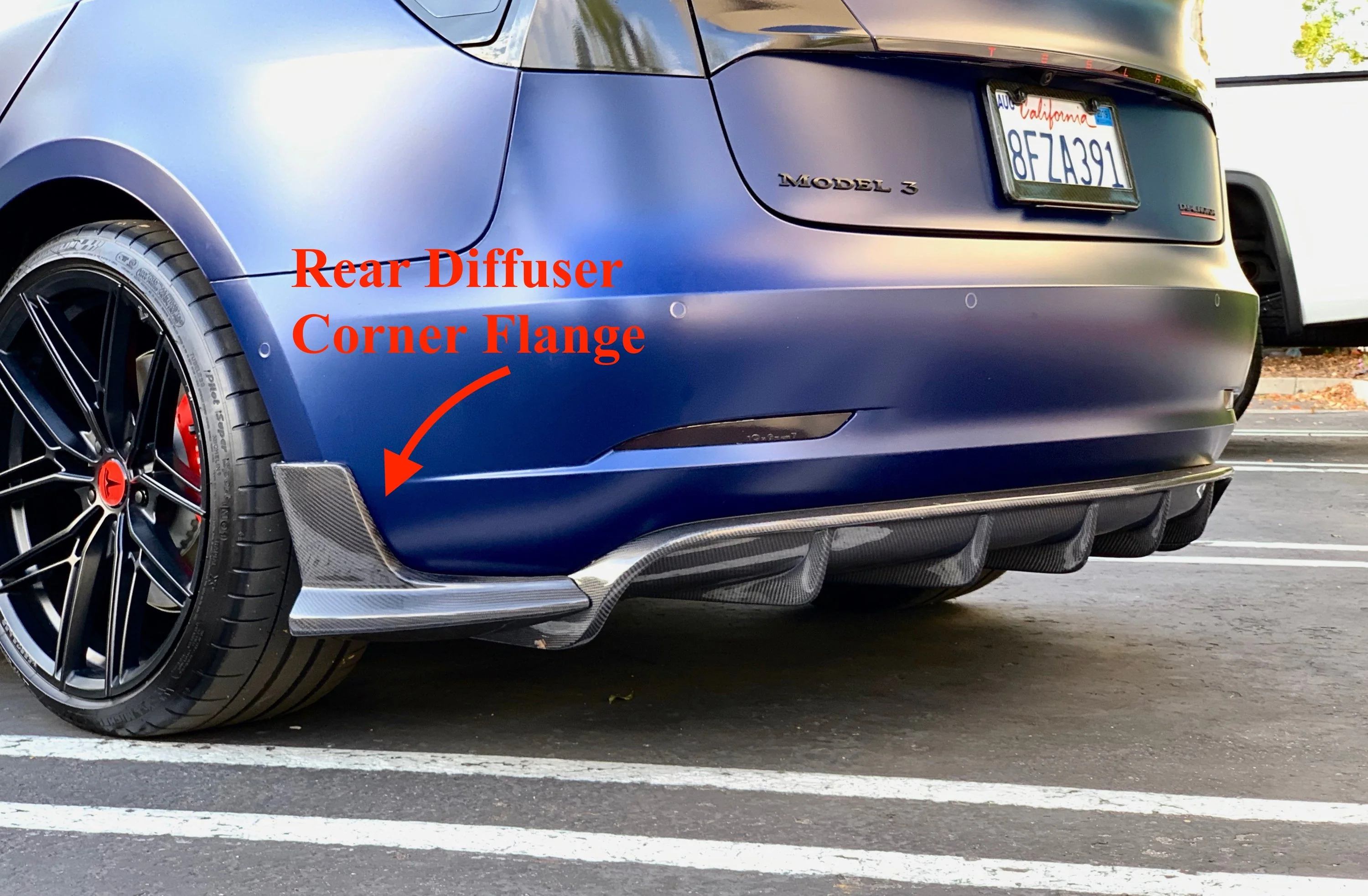 2017-2023 | Model 3 Razzo Aero Diffuser - Real Molded Carbon Fiber - Image 6