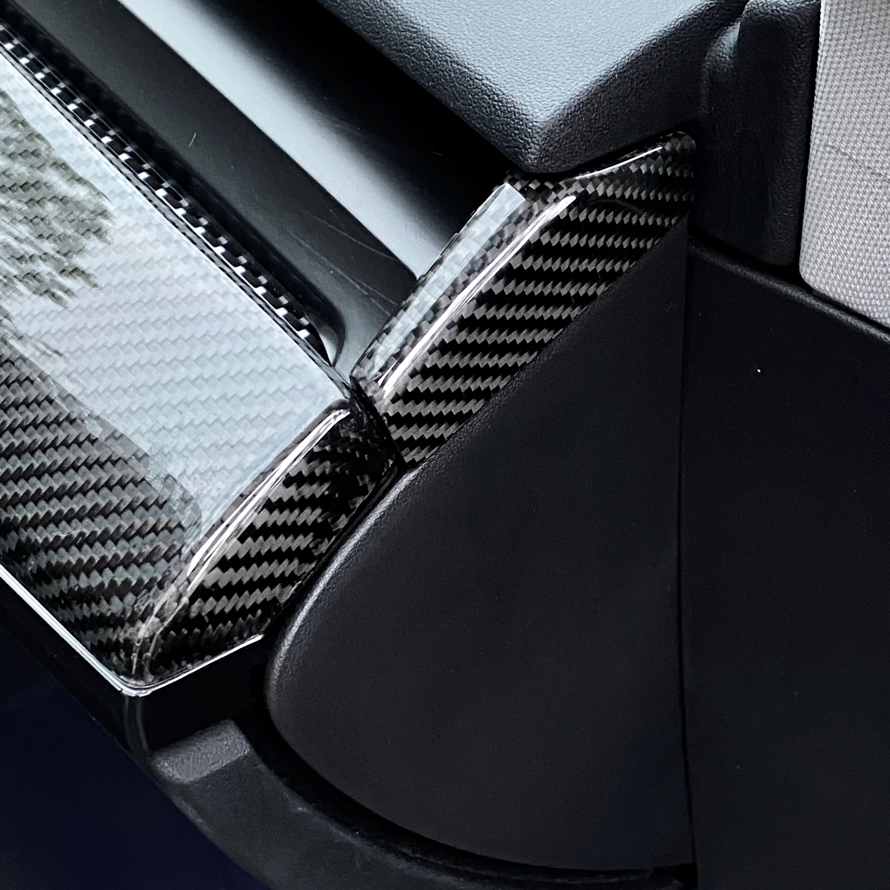 Model 3 & Y Dashboard End Cap Replacements - Real Molded Carbon Fiber - Image 10