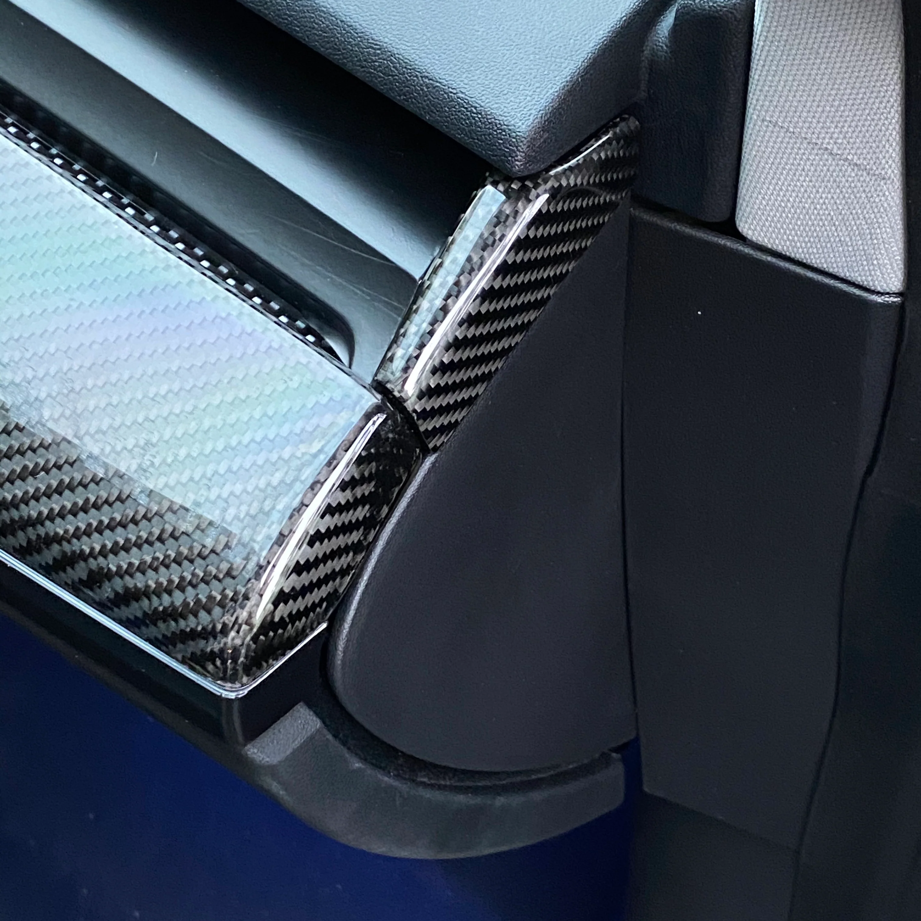 Model 3 & Y Dashboard End Cap Replacements - Real Molded Carbon Fiber - Image 12