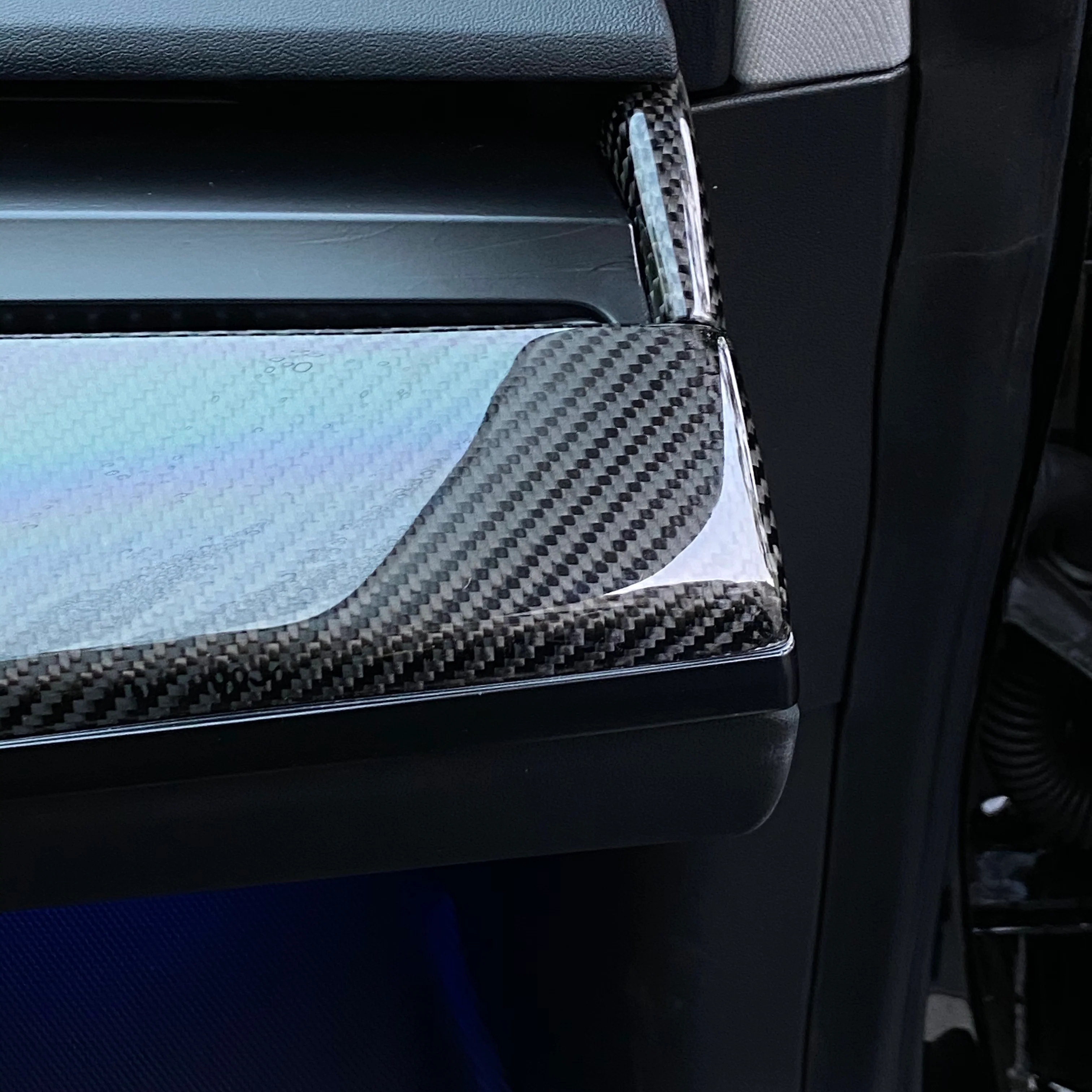 Model 3 & Y Dashboard End Cap Replacements - Real Molded Carbon Fiber - Image 14