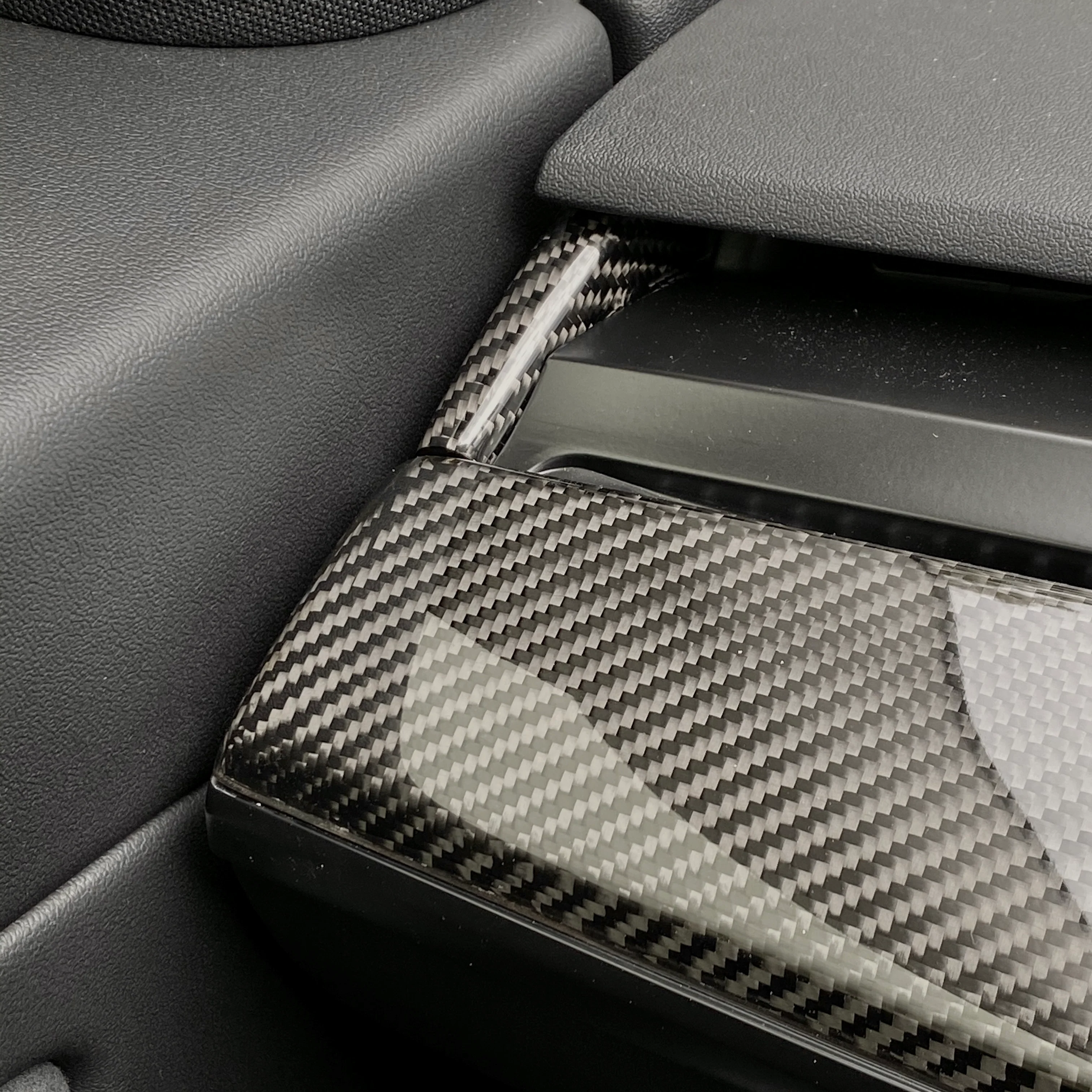 Model 3 & Y Dashboard End Cap Replacements - Real Molded Carbon Fiber - Image 6