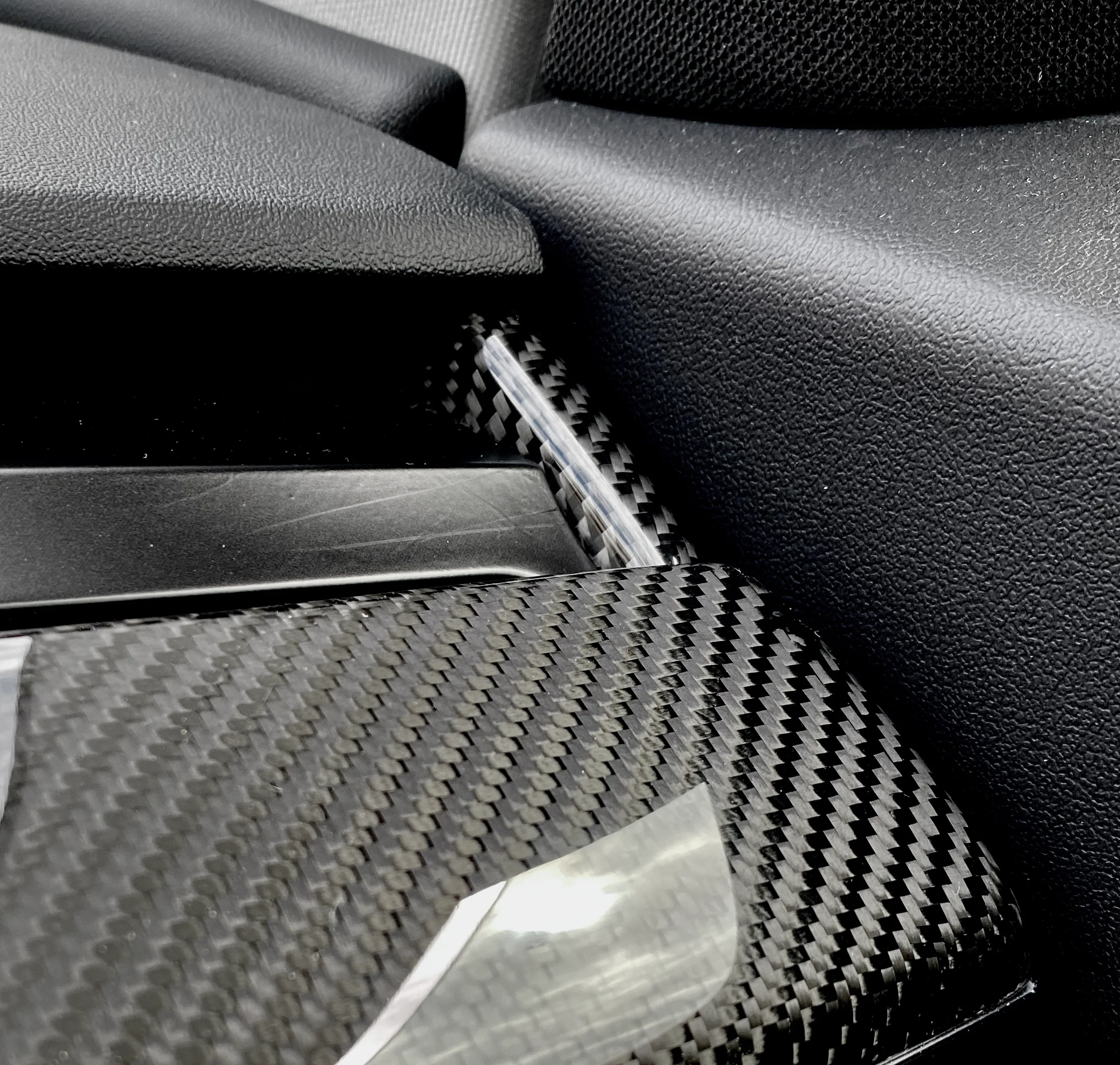 Model 3 & Y Dashboard End Cap Replacements - Real Molded Carbon Fiber - Image 7
