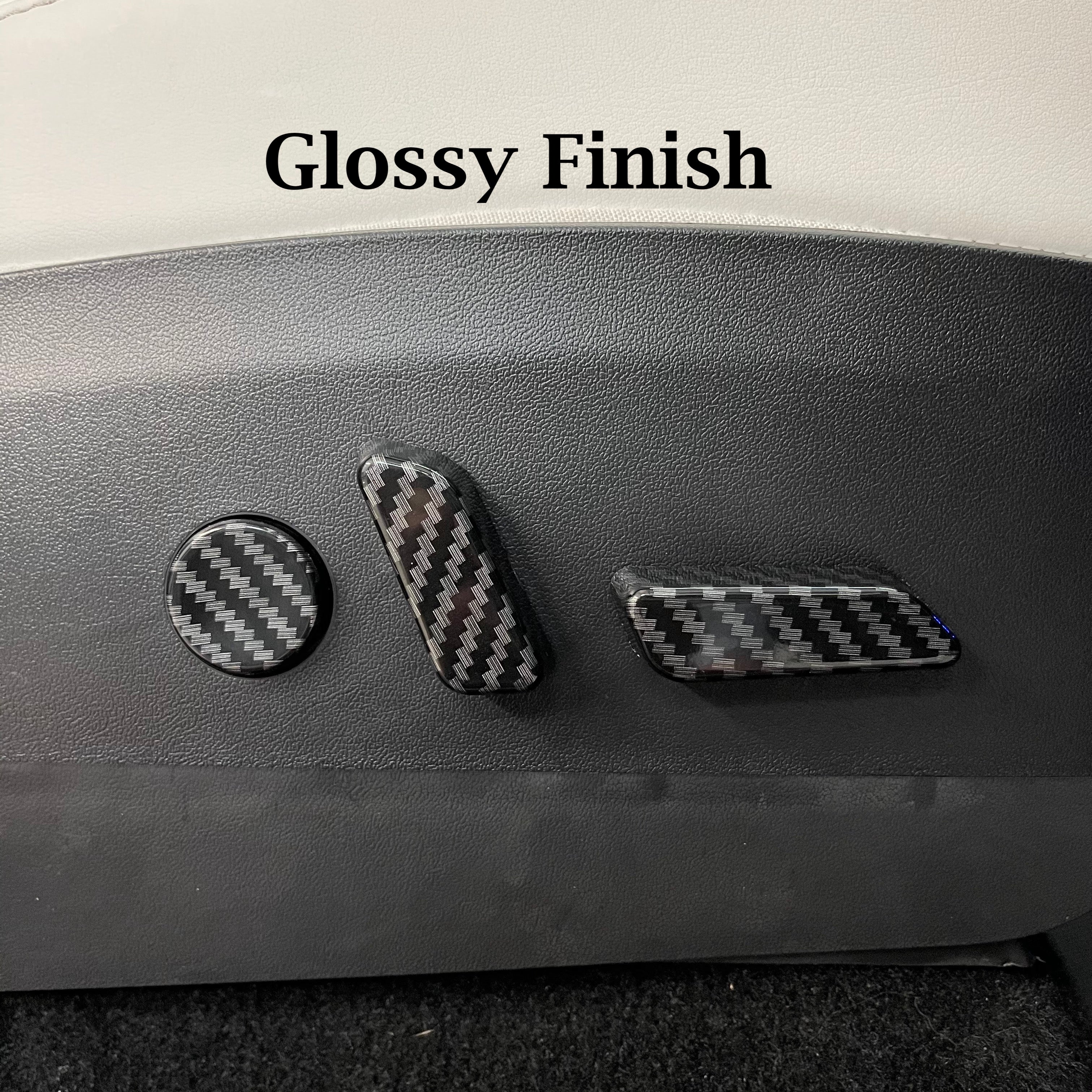 Model 3 & Y Seat Switch Caps - Hydro Carbon Fiber Coated - Image 3