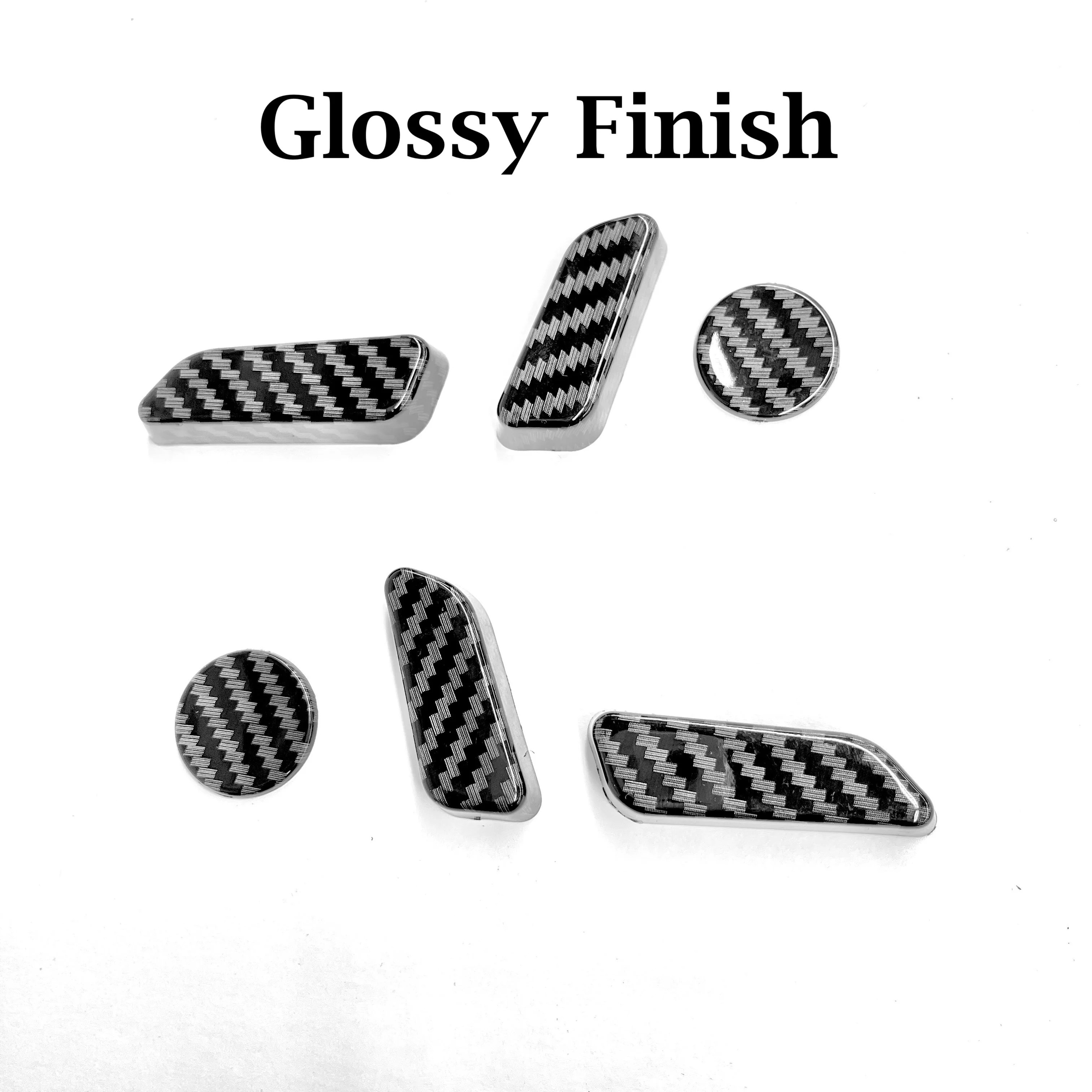 Model 3 & Y Seat Switch Caps - Hydro Carbon Fiber Coated - Image 4