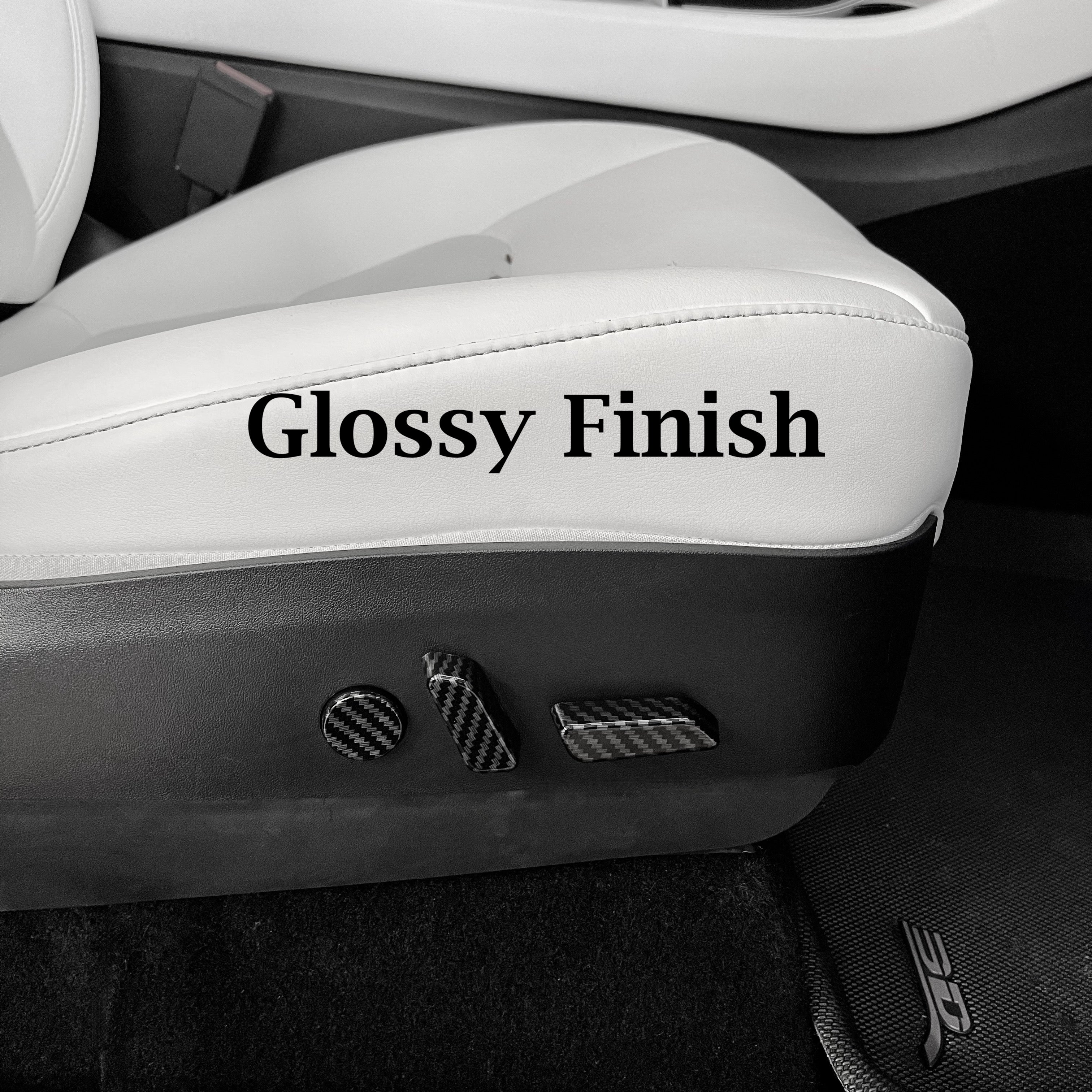 Model 3 & Y Seat Switch Caps - Hydro Carbon Fiber Coated - Image 6