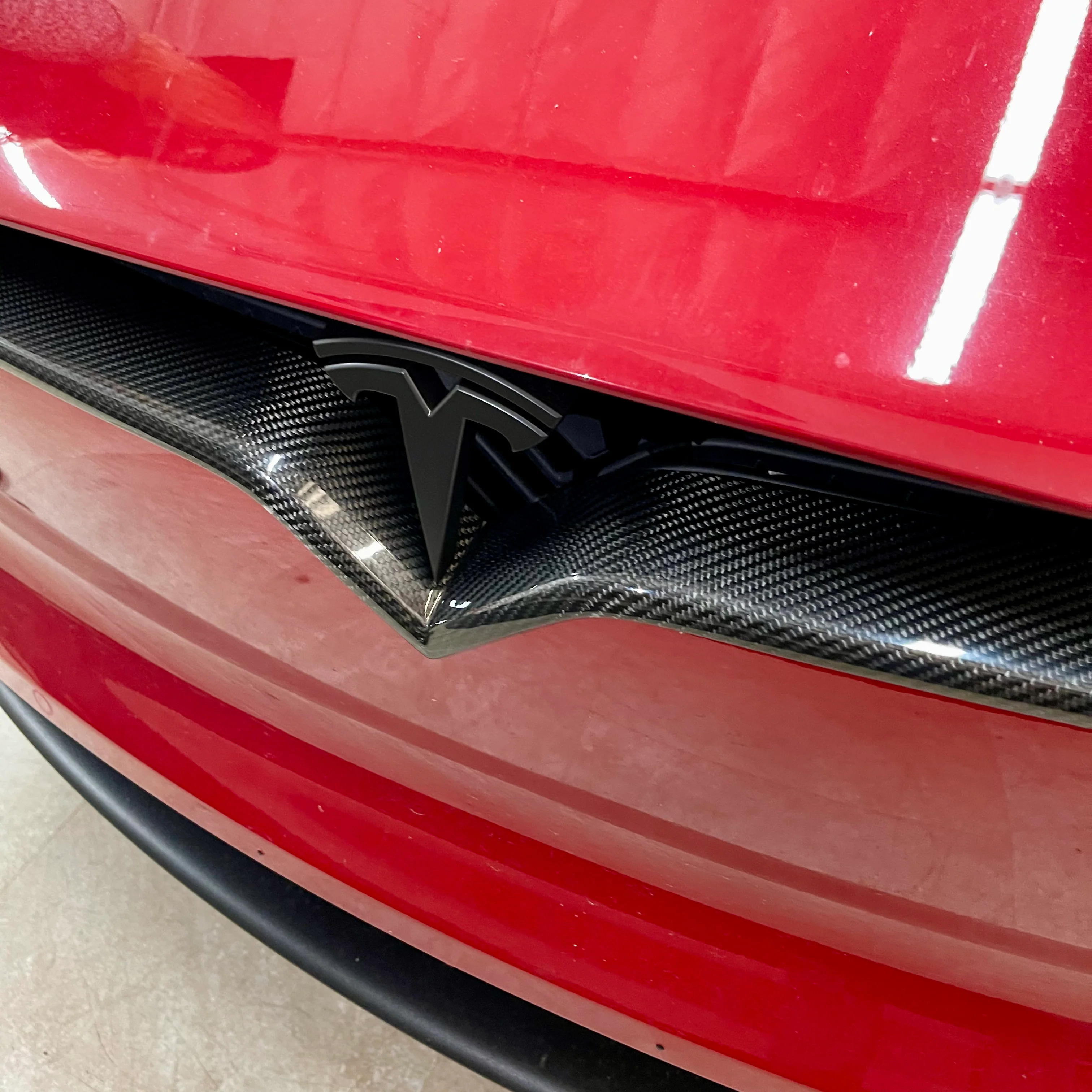 2017+ | Model X Front End Inlay - Real Molded Carbon Fiber - Image 8