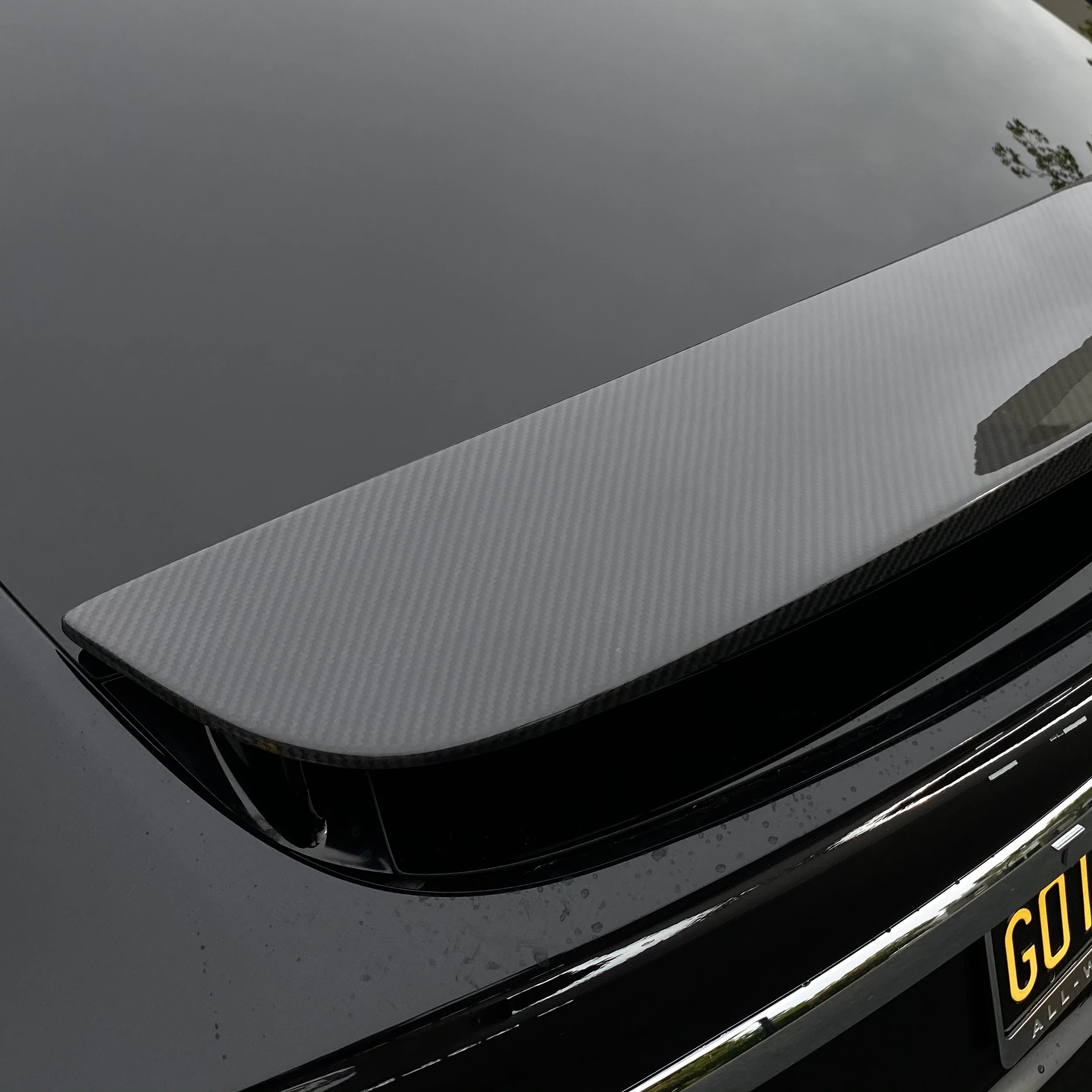 Model X Spoiler Overlay - Real Molded Carbon Fiber - Image 6