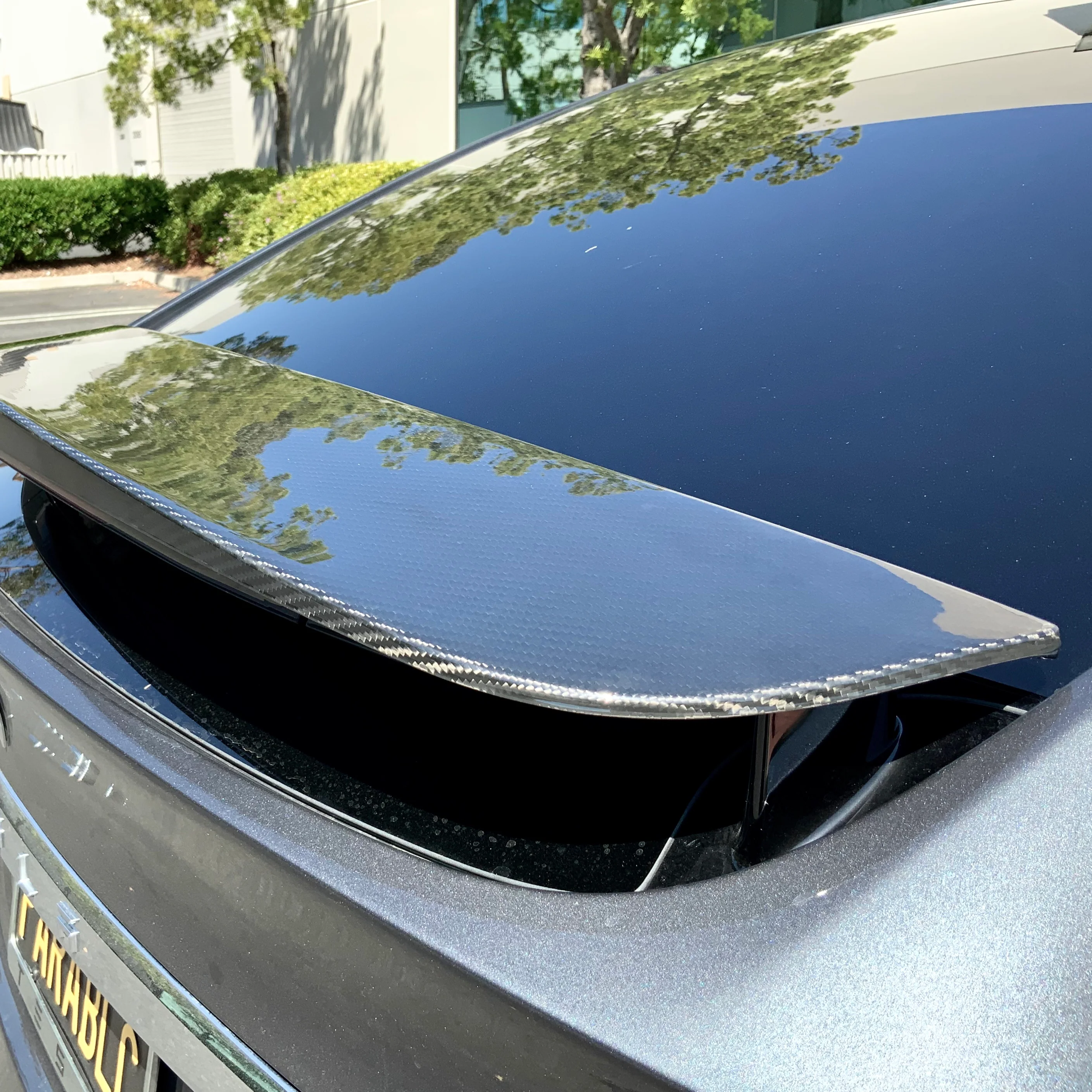 Model X Spoiler Overlay - Real Molded Carbon Fiber - Image 7