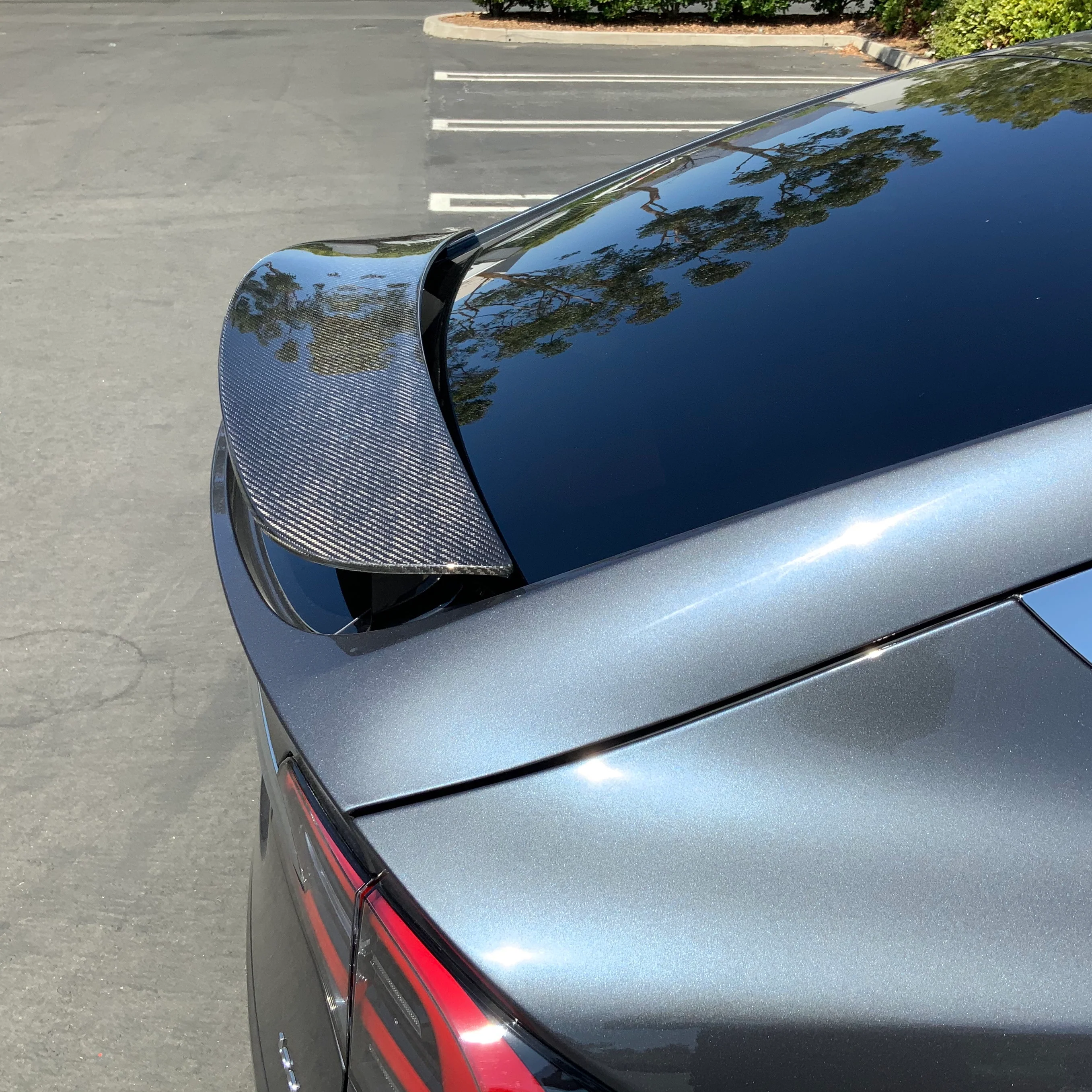 Model X Spoiler Overlay - Real Molded Carbon Fiber - Image 8