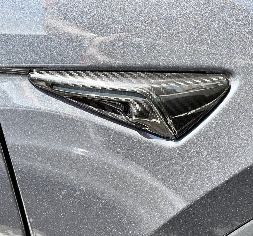 Model S3XY* Full Cover Style Turn Signal Overlays (1 Pair) - Fits Hardware 2.0 & 3.0 - Real Molded Carbon Fiber - Image 11