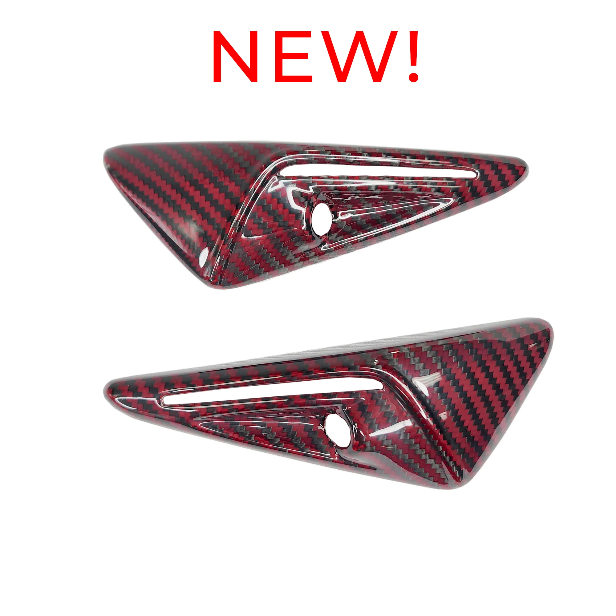 Model S3XY* Full Cover Style Turn Signal Overlays (1 Pair) - Fits Hardware 2.0 & 3.0 - Real Molded Carbon Fiber - Image 18