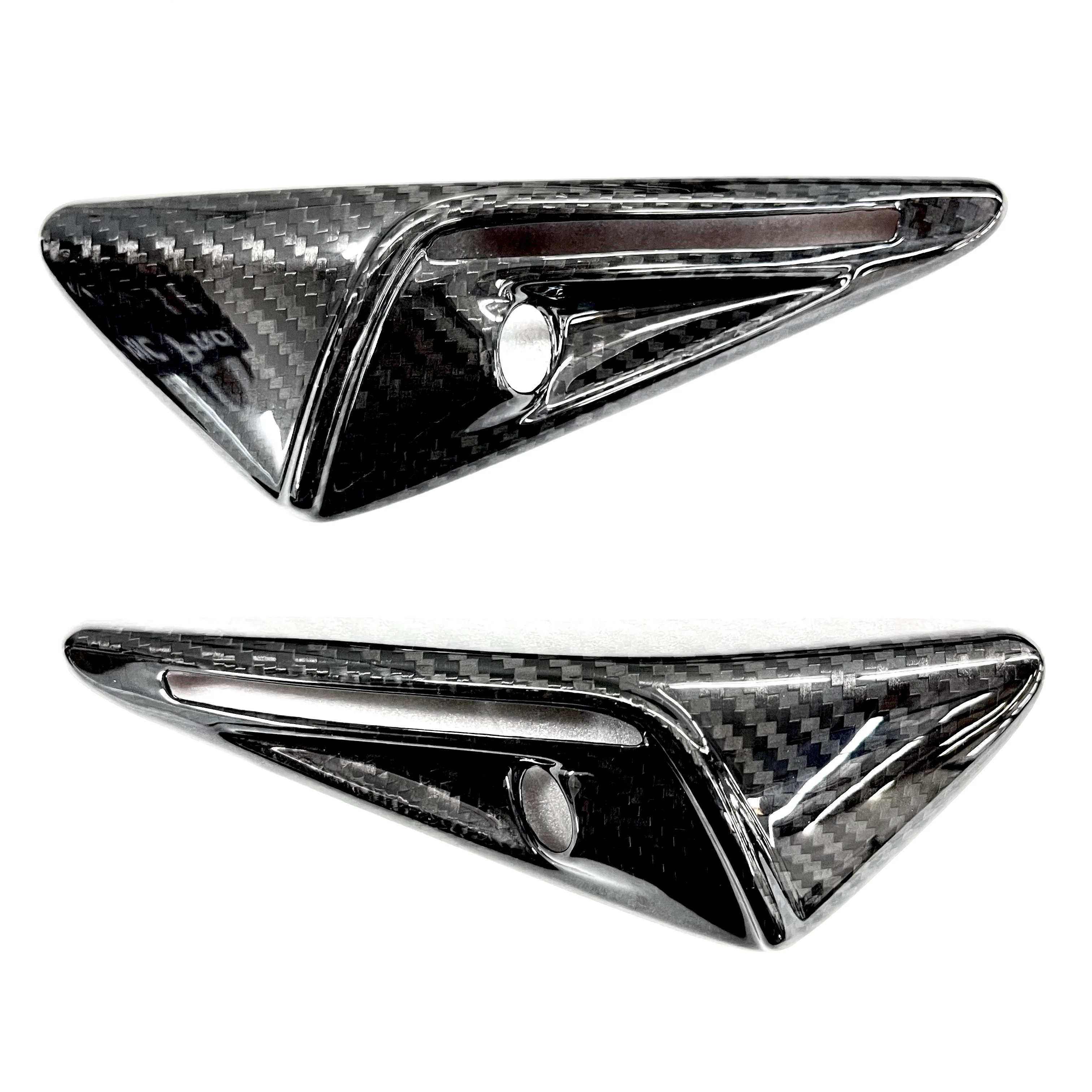 Model S3XY* Full Cover Style Turn Signal Overlays (1 Pair) - Fits Hardware 2.0 & 3.0 - Real Molded Carbon Fiber - Image 8