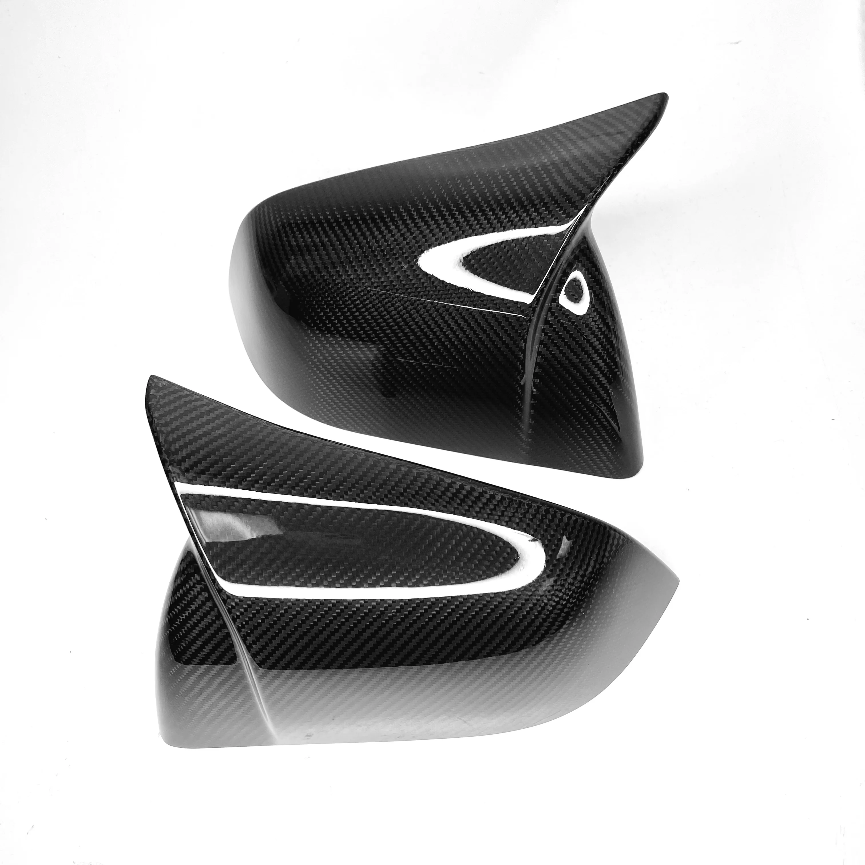 2020-2025 | Model Y GT Style Side View Mirror Overlay Cap Covers (1 Pair) - Real Dry Molded Carbon Fiber - Image 3