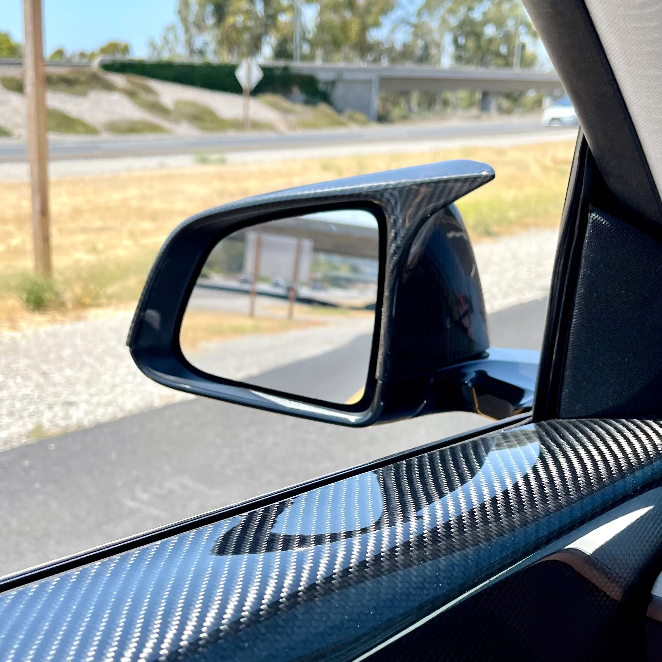 2020-2025 | Model Y GT Style Side View Mirror Overlay Cap Covers (1 Pair) - Real Dry Molded Carbon Fiber - Image 5