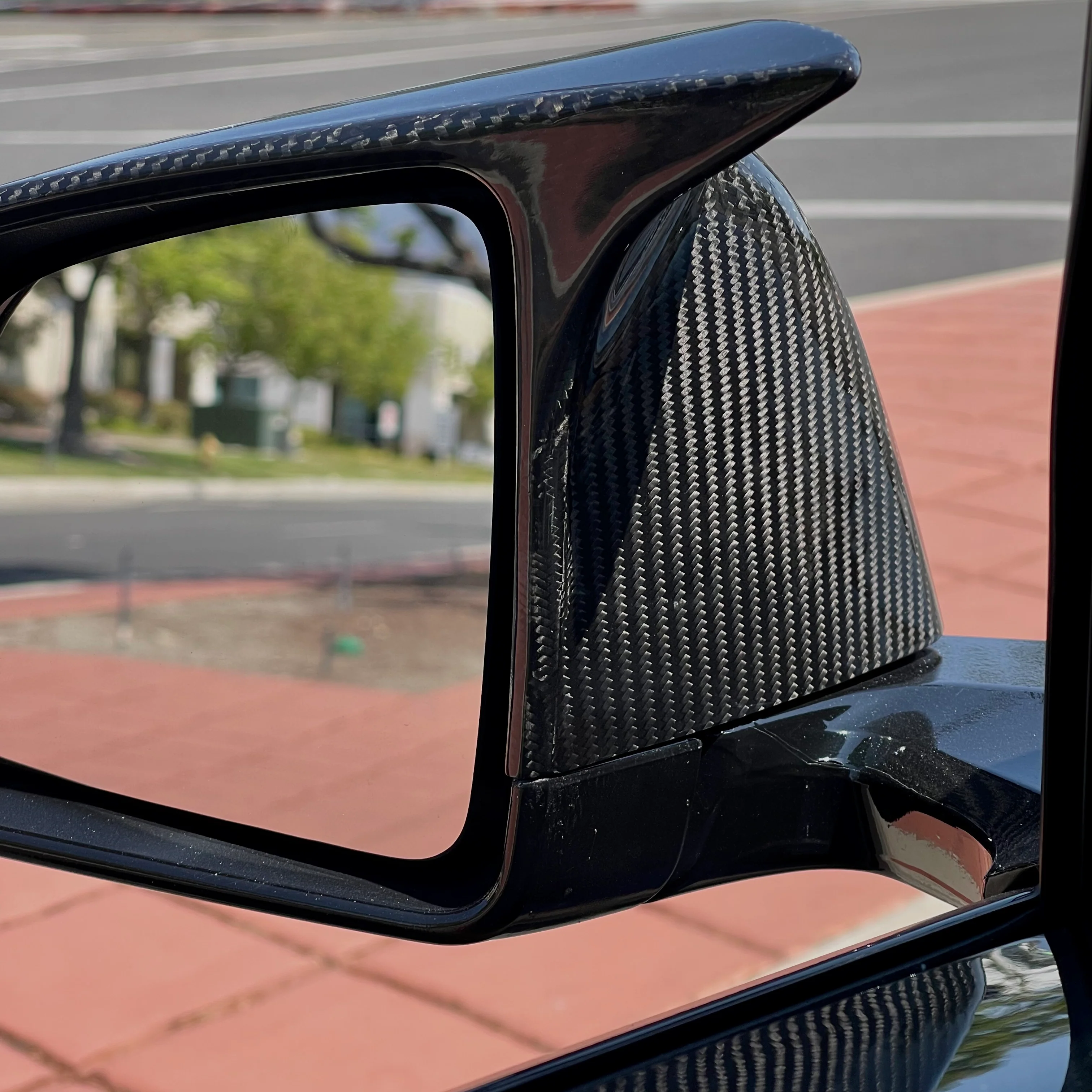 2020-2025 | Model Y GT Style Side View Mirror Overlay Cap Covers (1 Pair) - Real Dry Molded Carbon Fiber - Image 6