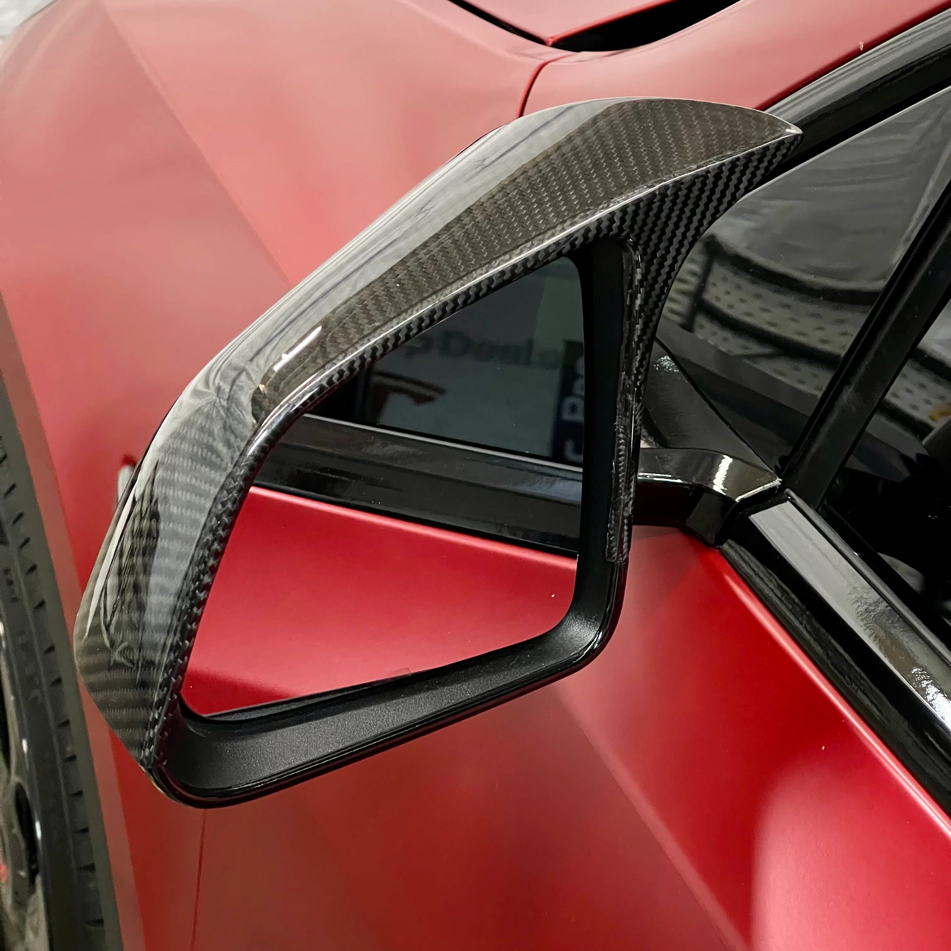 2020-2025 | Model Y GT Style Side View Mirror Overlay Cap Covers (1 Pair) - Real Dry Molded Carbon Fiber - Image 7