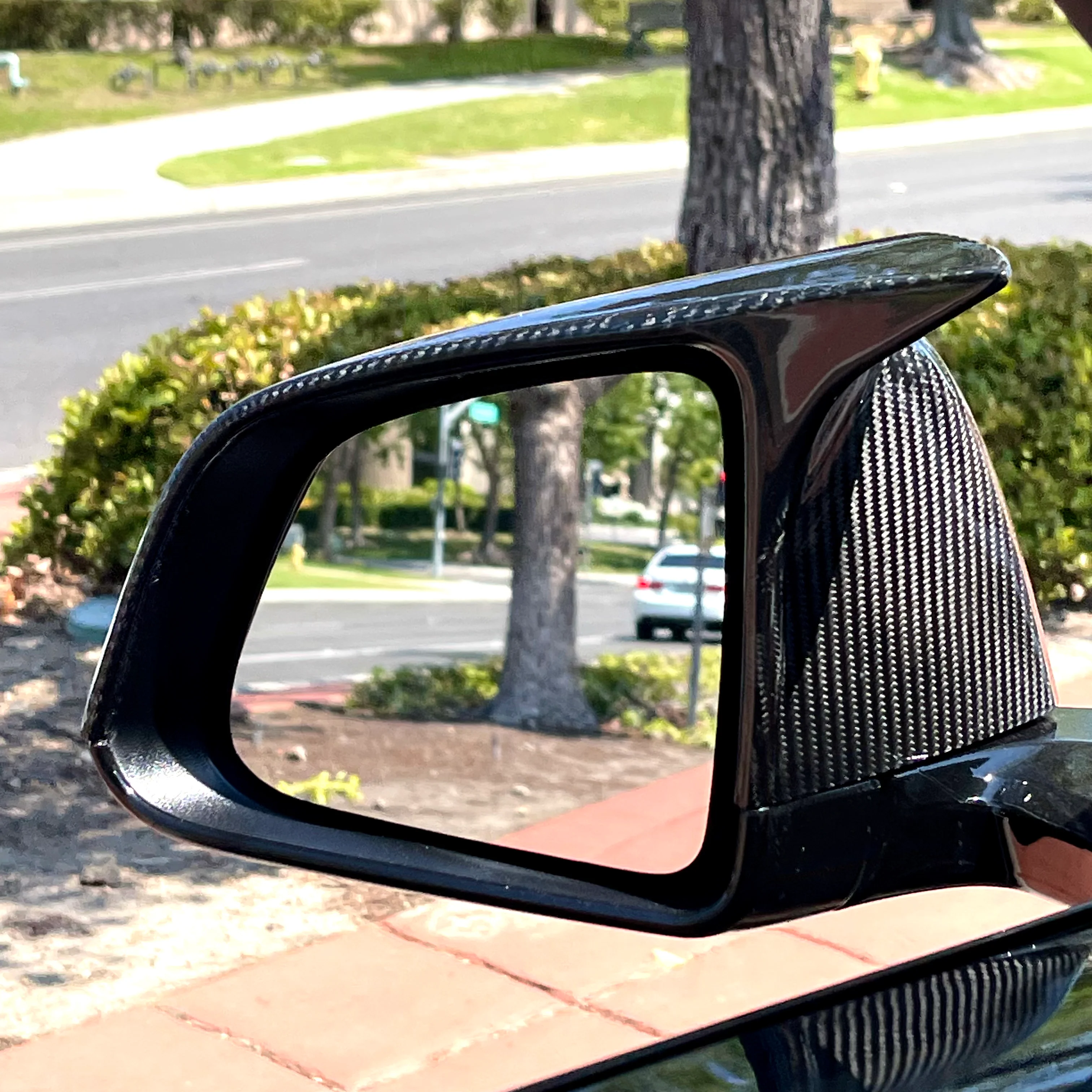 2020-2025 | Model Y GT Style Side View Mirror Overlay Cap Covers (1 Pair) - Real Dry Molded Carbon Fiber - Image 8