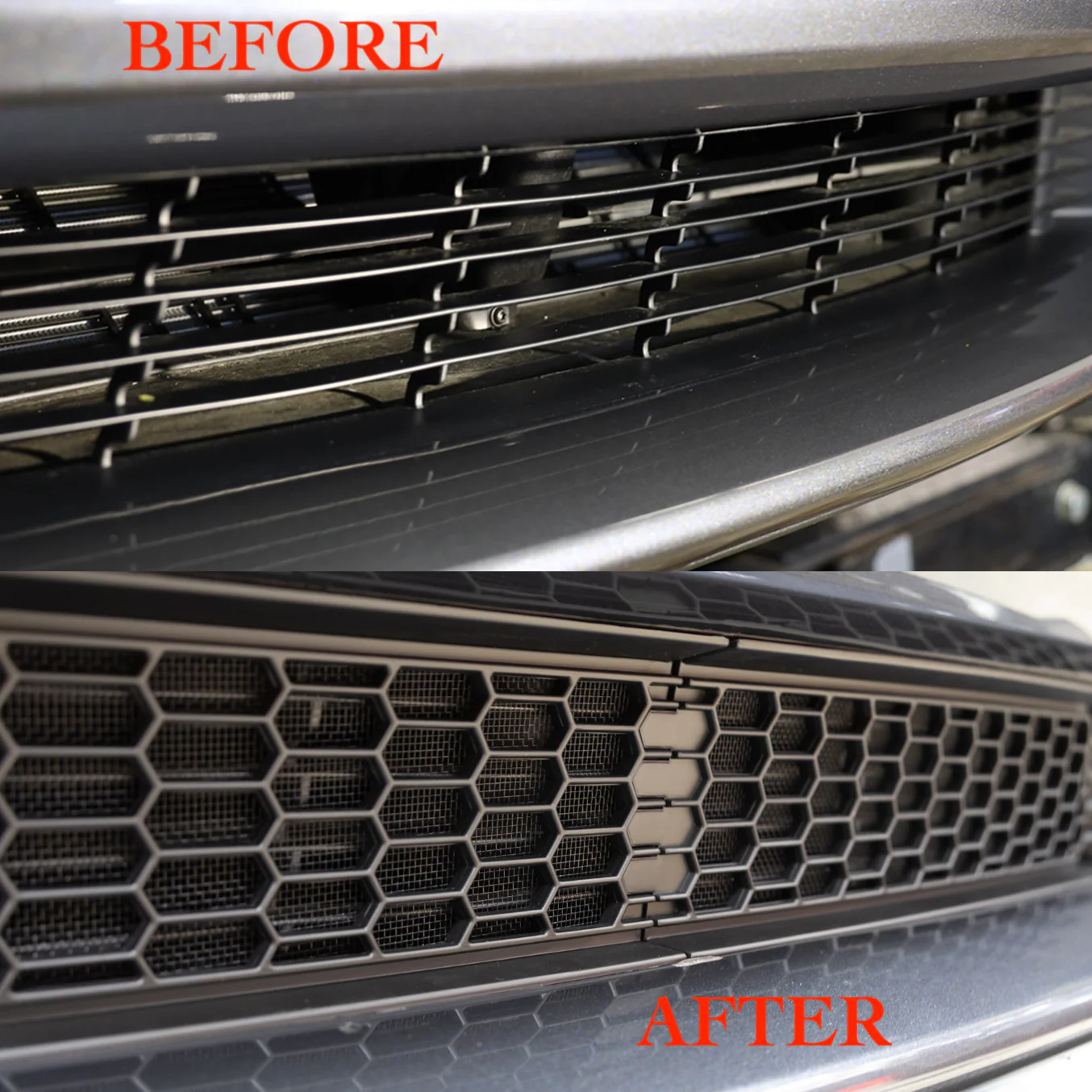 2020-2025 | Model Y Radiator Protective Mesh Grill Panel (2 Pieces) - Red, White, or Black - Image 6