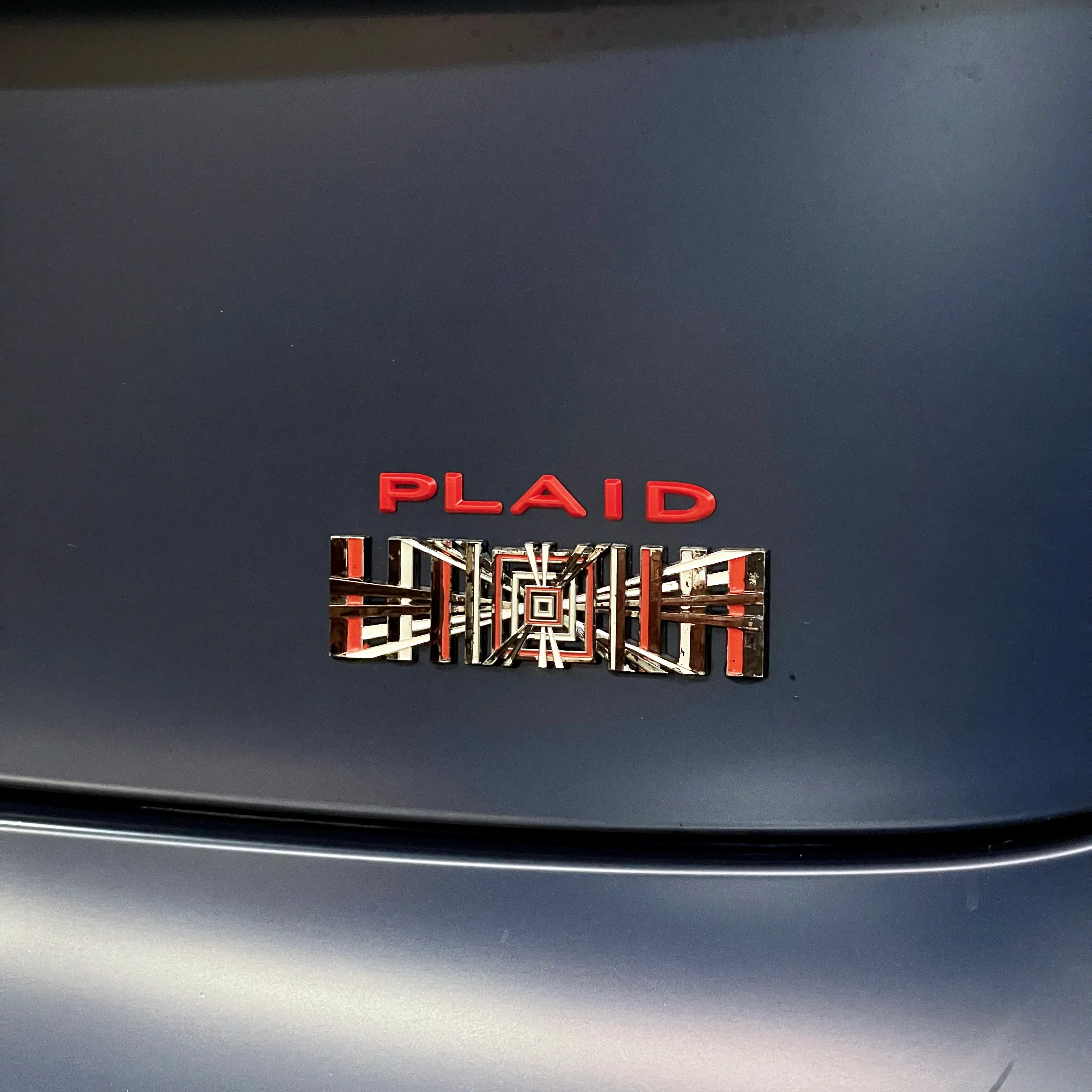 PLAID Badge Trunk Emblems - Black, Chrome, or Red Color - Image 3