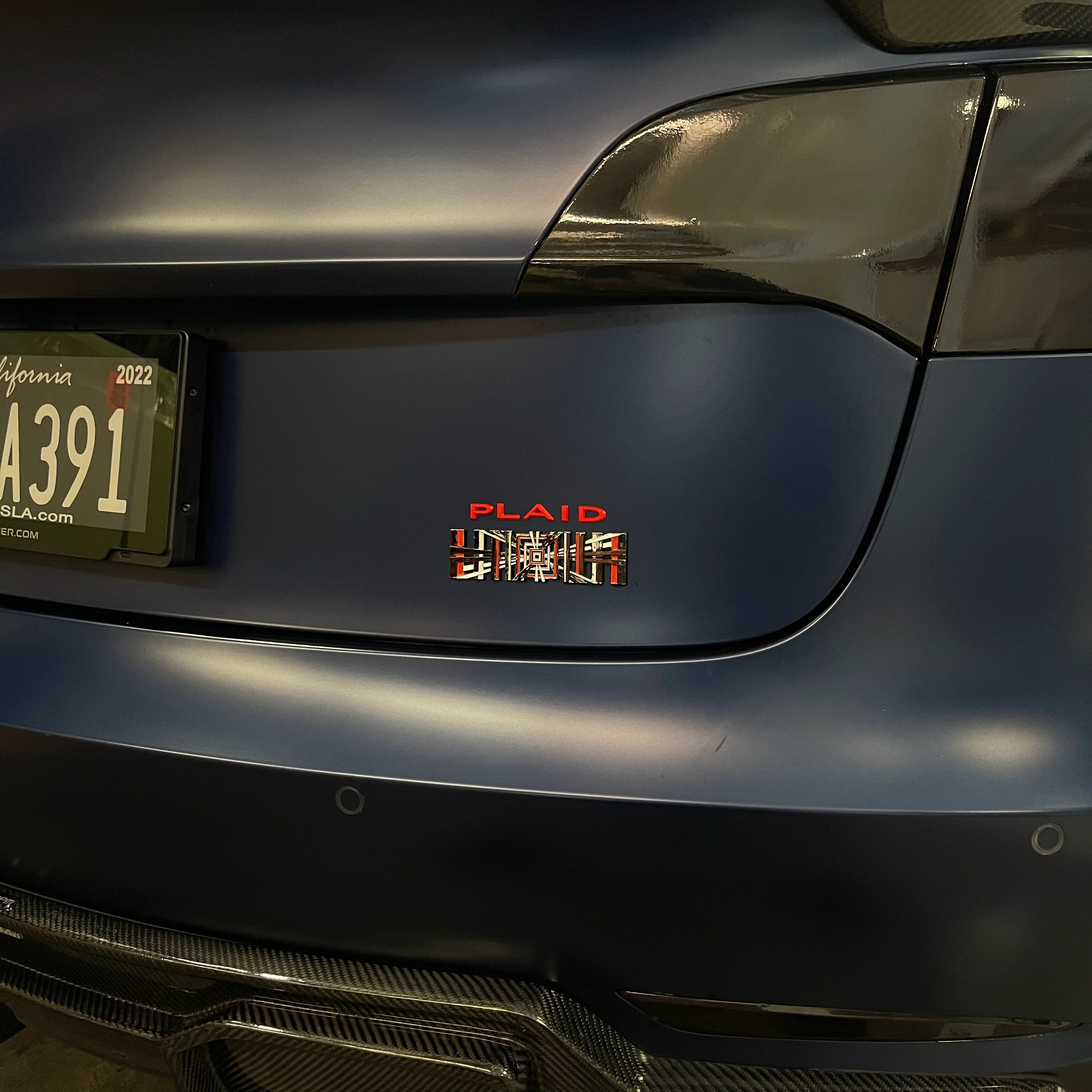 PLAID Badge Trunk Emblems - Black, Chrome, or Red Color - Image 4