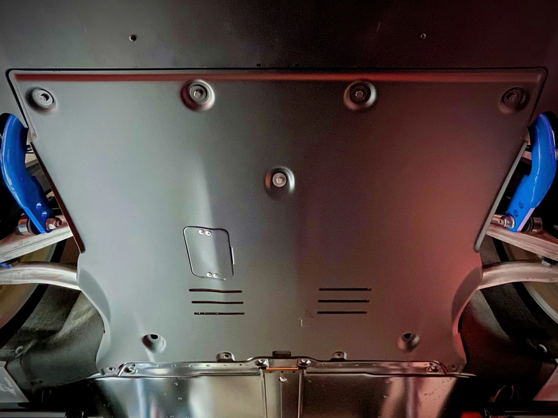 2017+ | Model 3 Skid Plates - Hydroformed Aluminum with Road Noise Reducing Urethane Insulation - Image 4